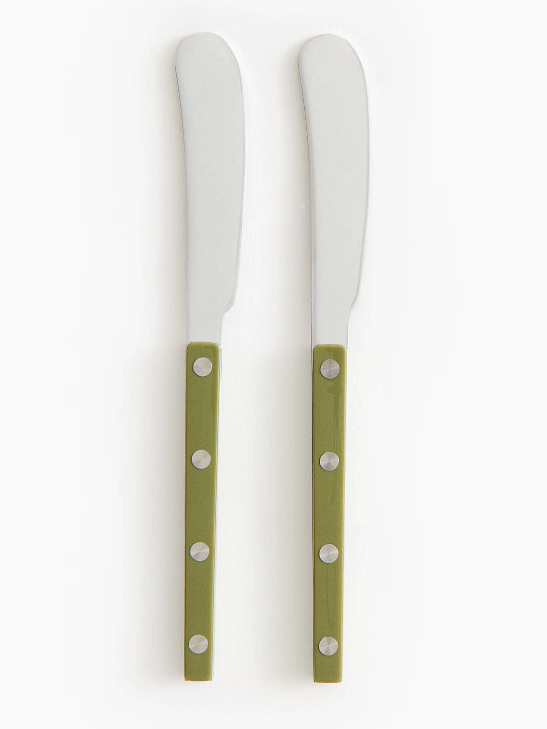 2-pack stainless steel butter knives Green 