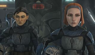 Bo-Katan and her mother in Rebels