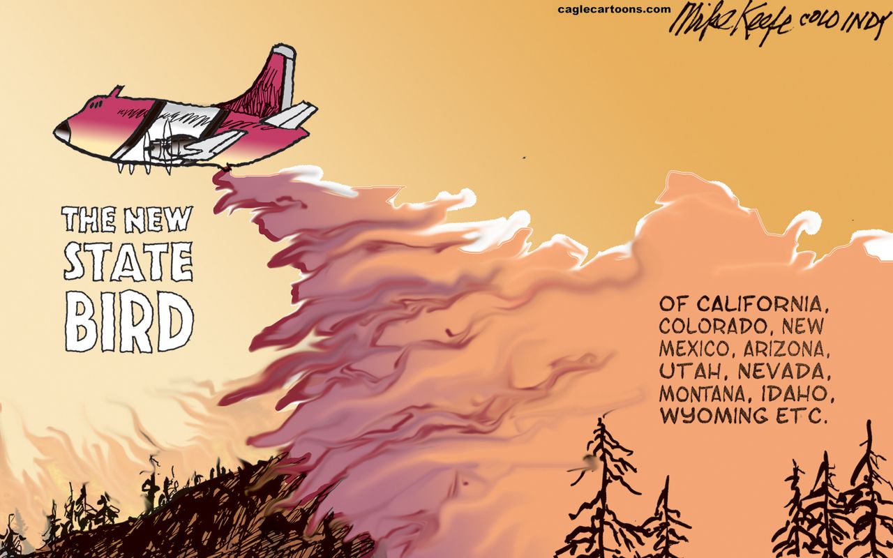 Editorial cartoon US The West&amp;#039;s new state bird