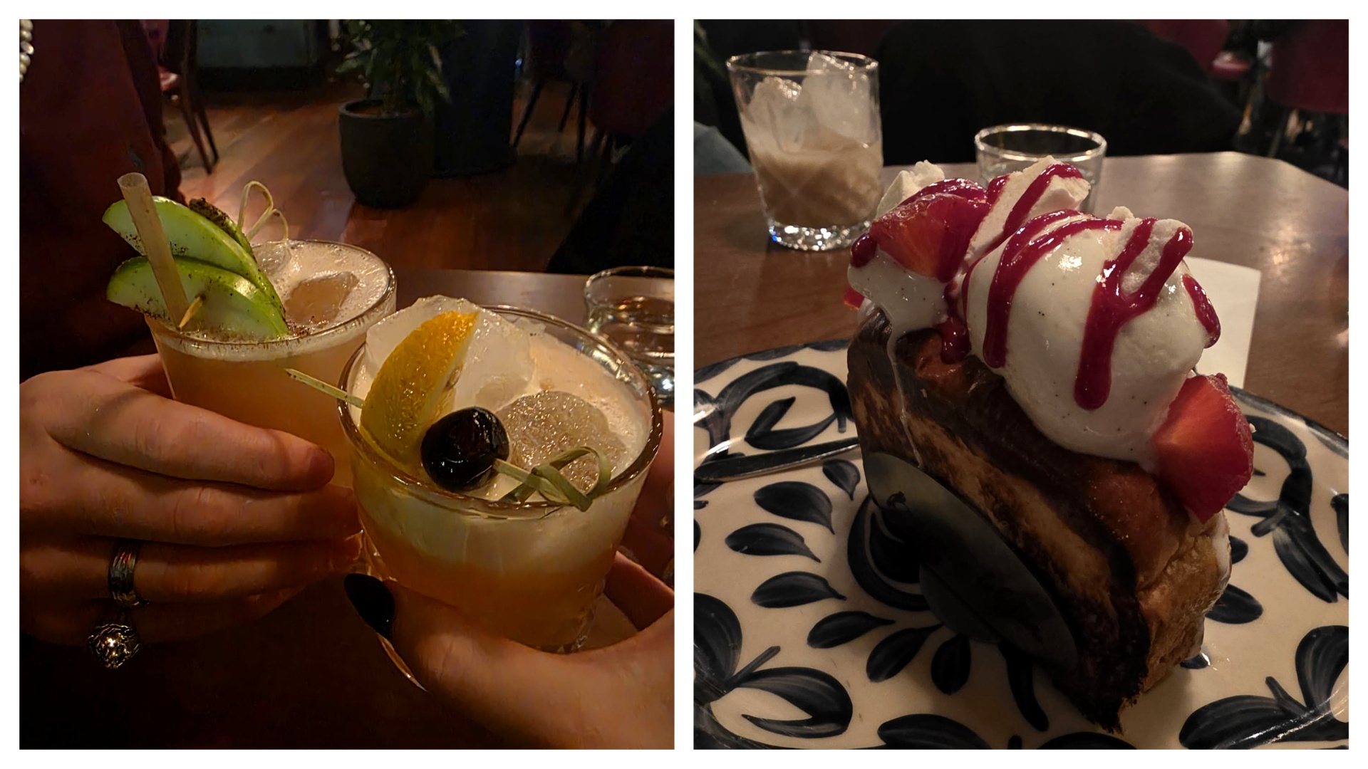 Burger &amp;amp; Lobster cocktails and dessert