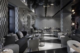 Lounge at Mandarin Oriental hotel, Milan, Italy