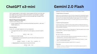 o3-mini vs Gemini 2.0 Flash screenshot