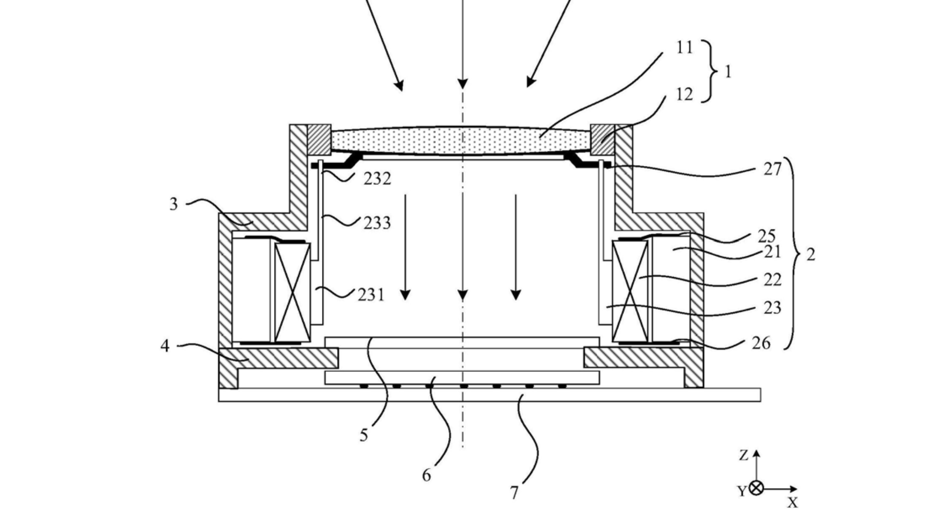 A patent diagram for a smartphone liquid lens