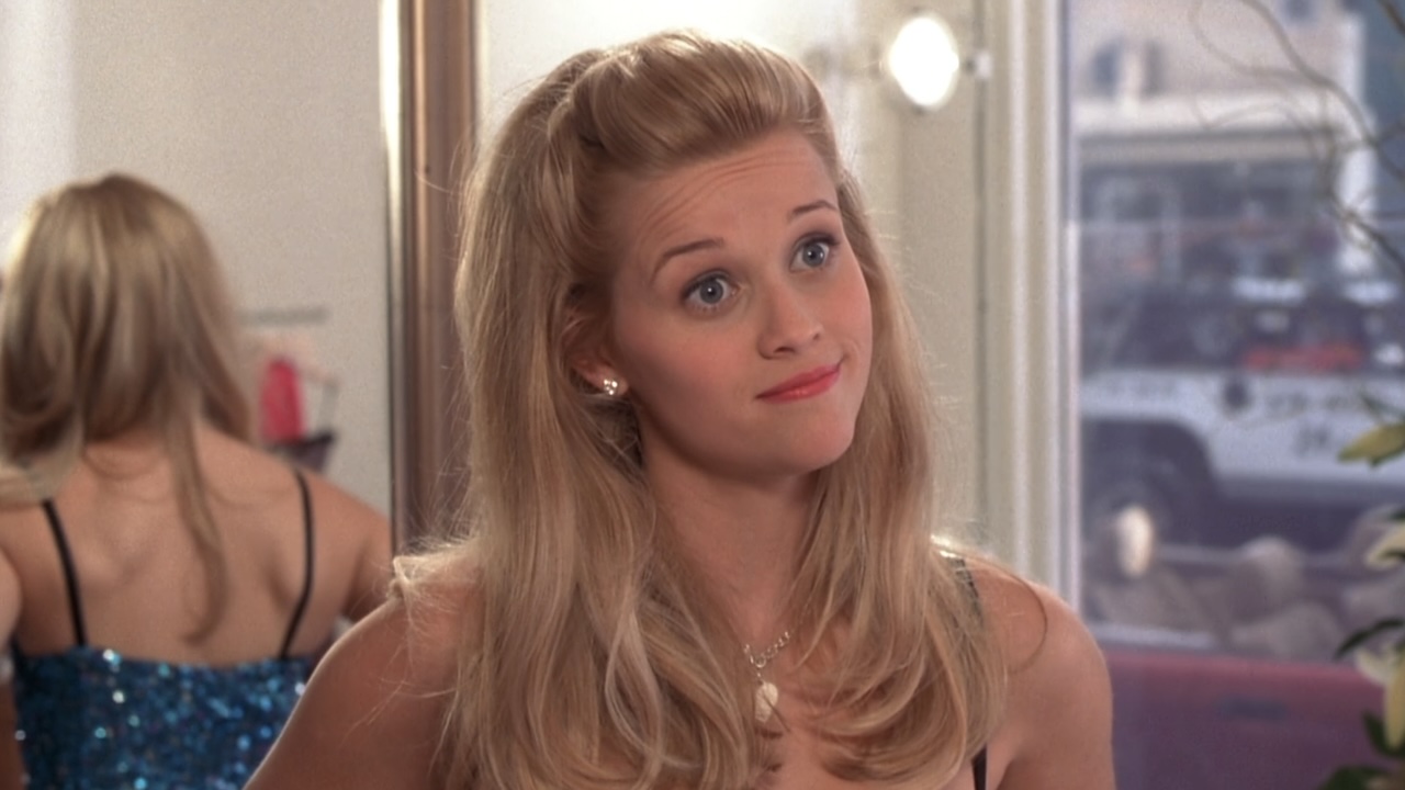 Elle looking smug in Legally Blonde