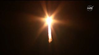 Northrop Grumman's Antares rocket lights the sky during its predawn launch from Wallops Flight Facility in Virginia Nov. 17.