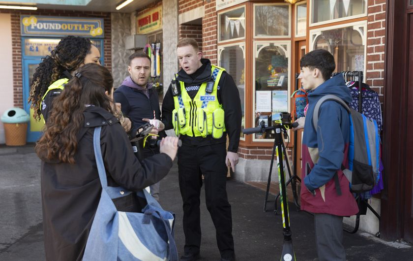 Jack Webster and Hope Stape in Coronation Street