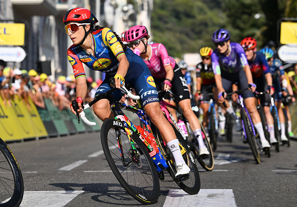 Elisa Balsamo (Lidl - Trek) during stage 9 of the 2026 Tour de France Femmes avec Zwift in Nice, France. (Photo by Tim de Waele/Getty Images)