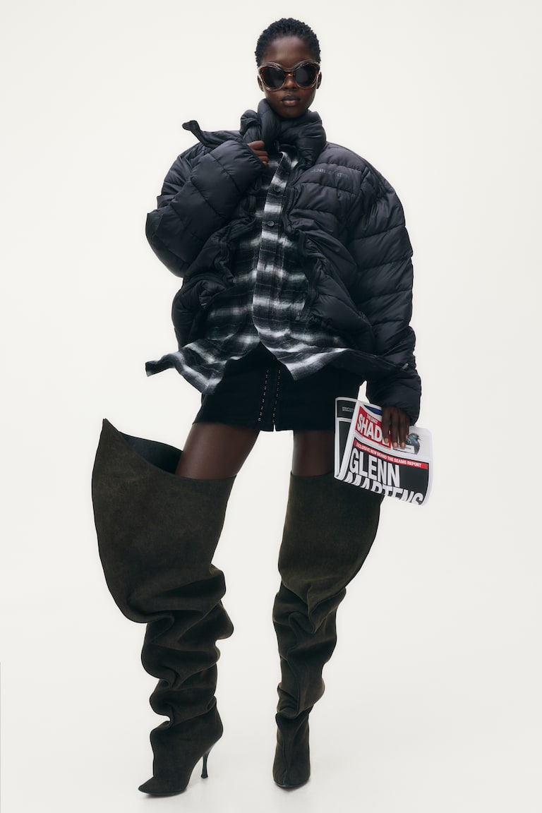 Thigh-High Denim Boots