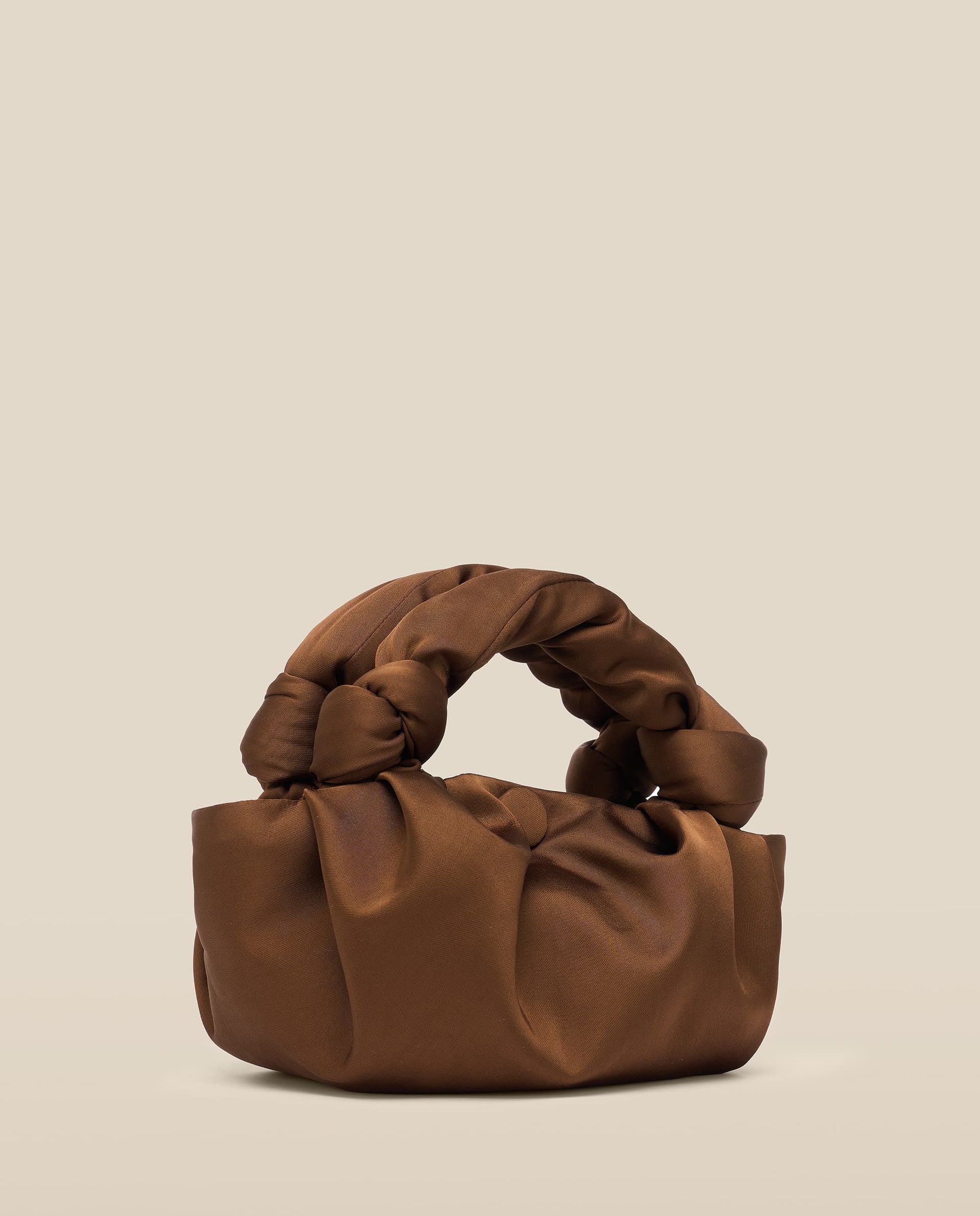 Gyosa | Brown Satin Handbag