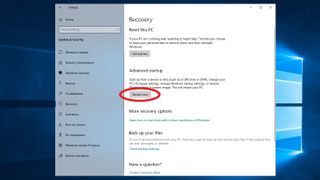Windows 10 recovery screen