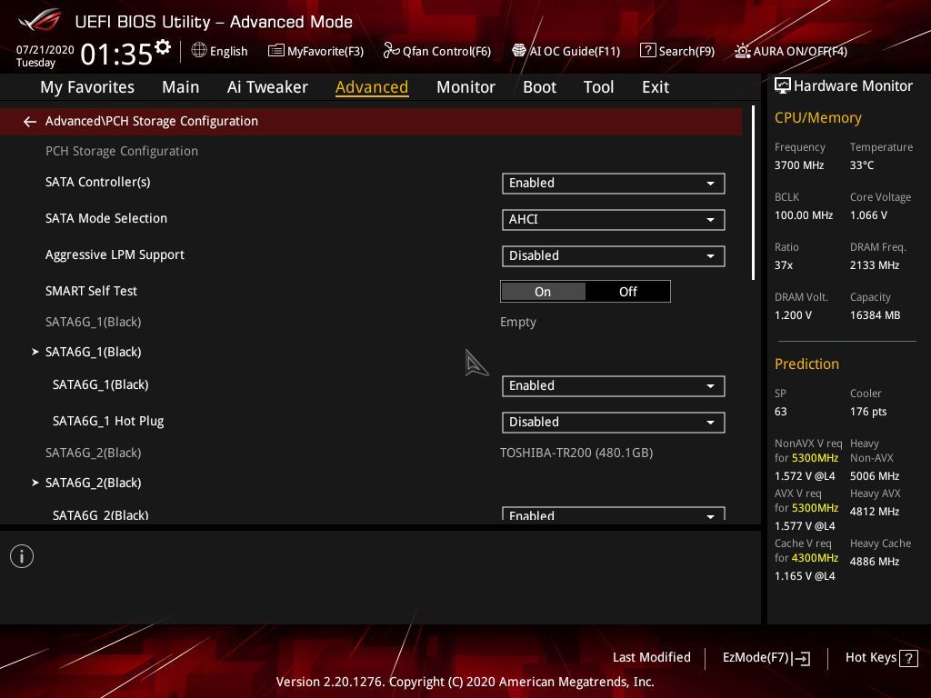 Asus ROG Strix Z490-E BIOS