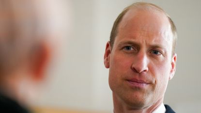 Prince William, Prince of Wales speaks to the mother of someone affected by suicide as he visits James' Place Newcastle on April 30, 2024 in Newcastle upon Tyne, England.