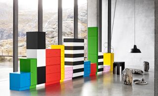 Image of a furniture system in bright colours