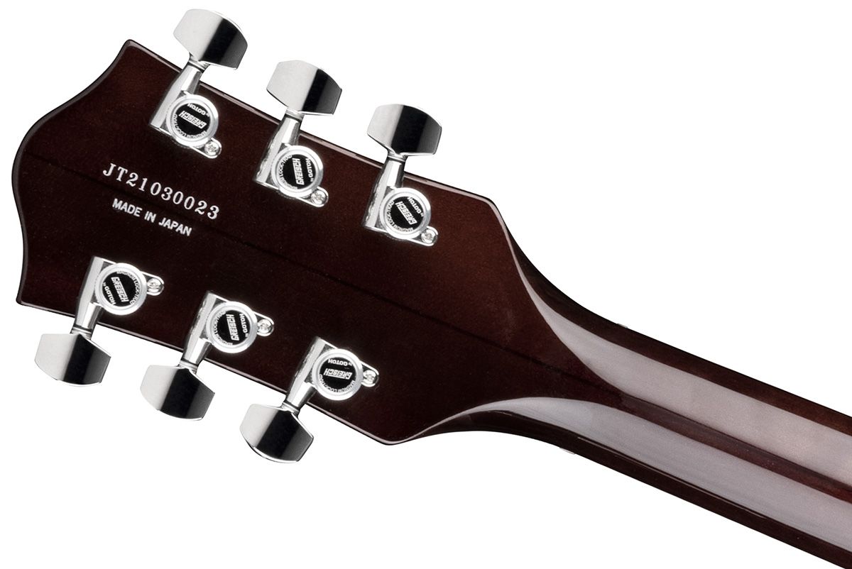 Gretsch G6118T Players Edition Anniversary Hollow Body String-Thru Bigsby Two-Tone Vintage White-Walnut Stain