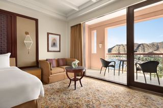 A sea-view room at the Shangri-La Al Husn resort, Oman