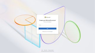 Create a Microsoft Account page