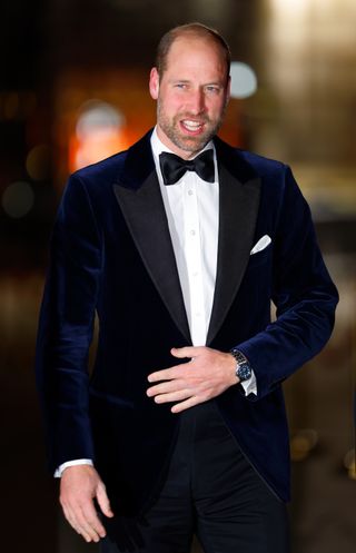 Prince William wears a tuxedo after growing a beard