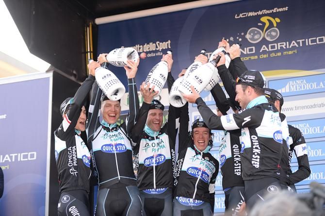 Omega Pharma-Quickstep celebrates its stage win