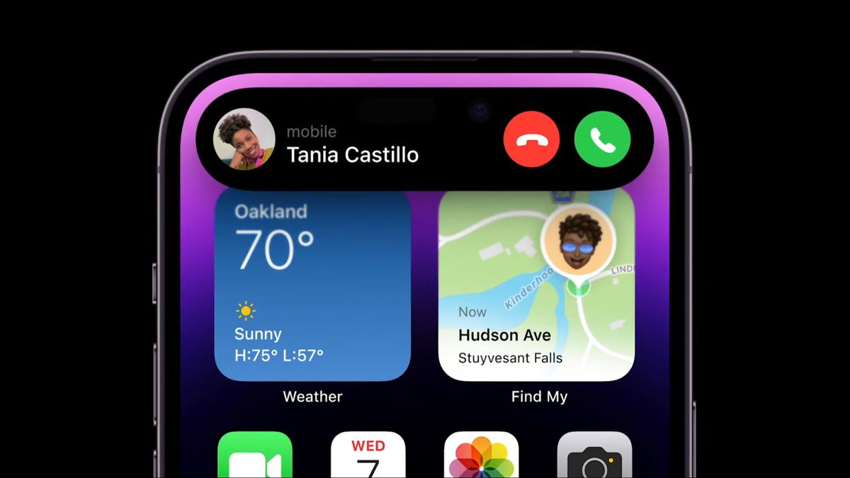 Apple iPhone 14 Pro incoming call
