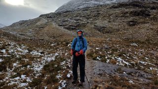 Fiona wears waterproof over-pants