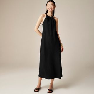 J.Crew black linen dress