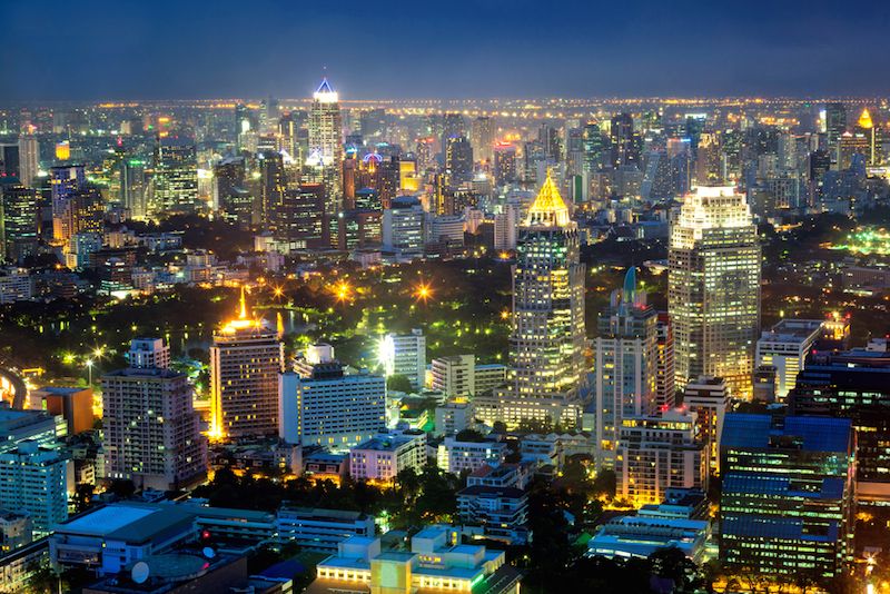 night lights in Bangkok, Thailand