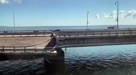 Kerch Strait bridge after attack