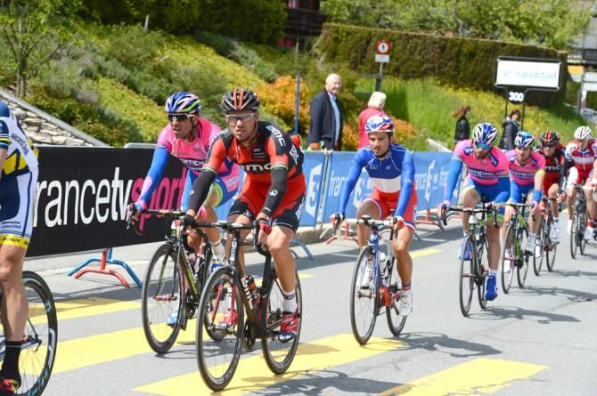 Thor Hushovd (Team BMC) could not hold the peloton on the penultimate climb