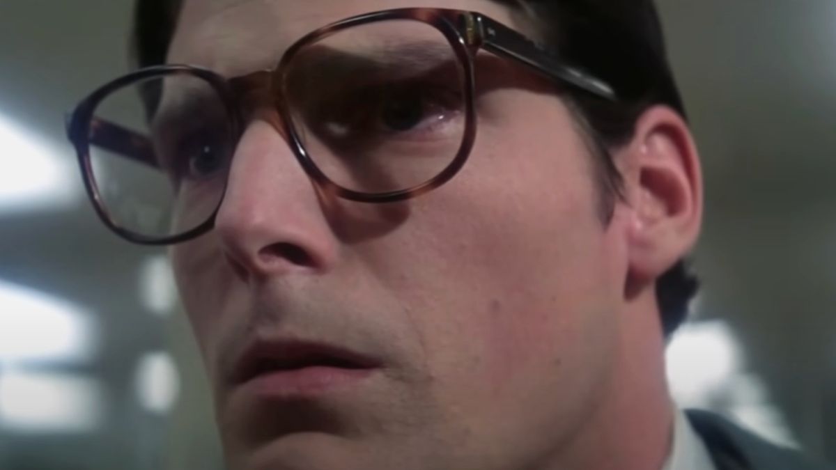 Christopher Reeve looks ahead with concern in the newsroom in Superman: The Movie.