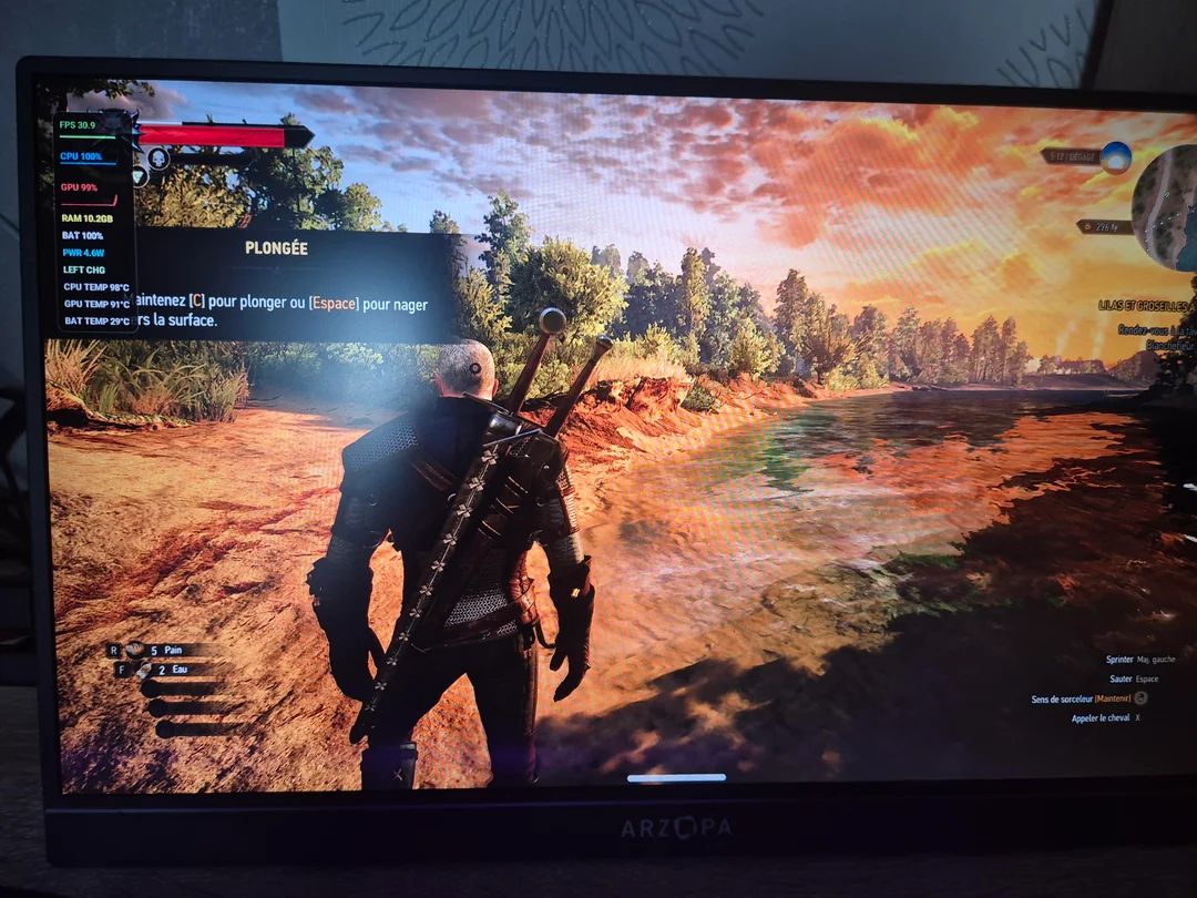 Nubia Z70 Ultra running a PC game