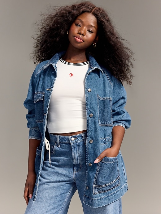 Old Navy X Christopher John Rogers Chore Utility Jean Jacket