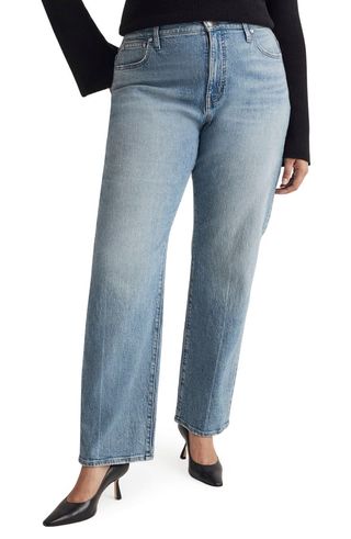 The '90s Creased High Waist Straight Leg Jeans