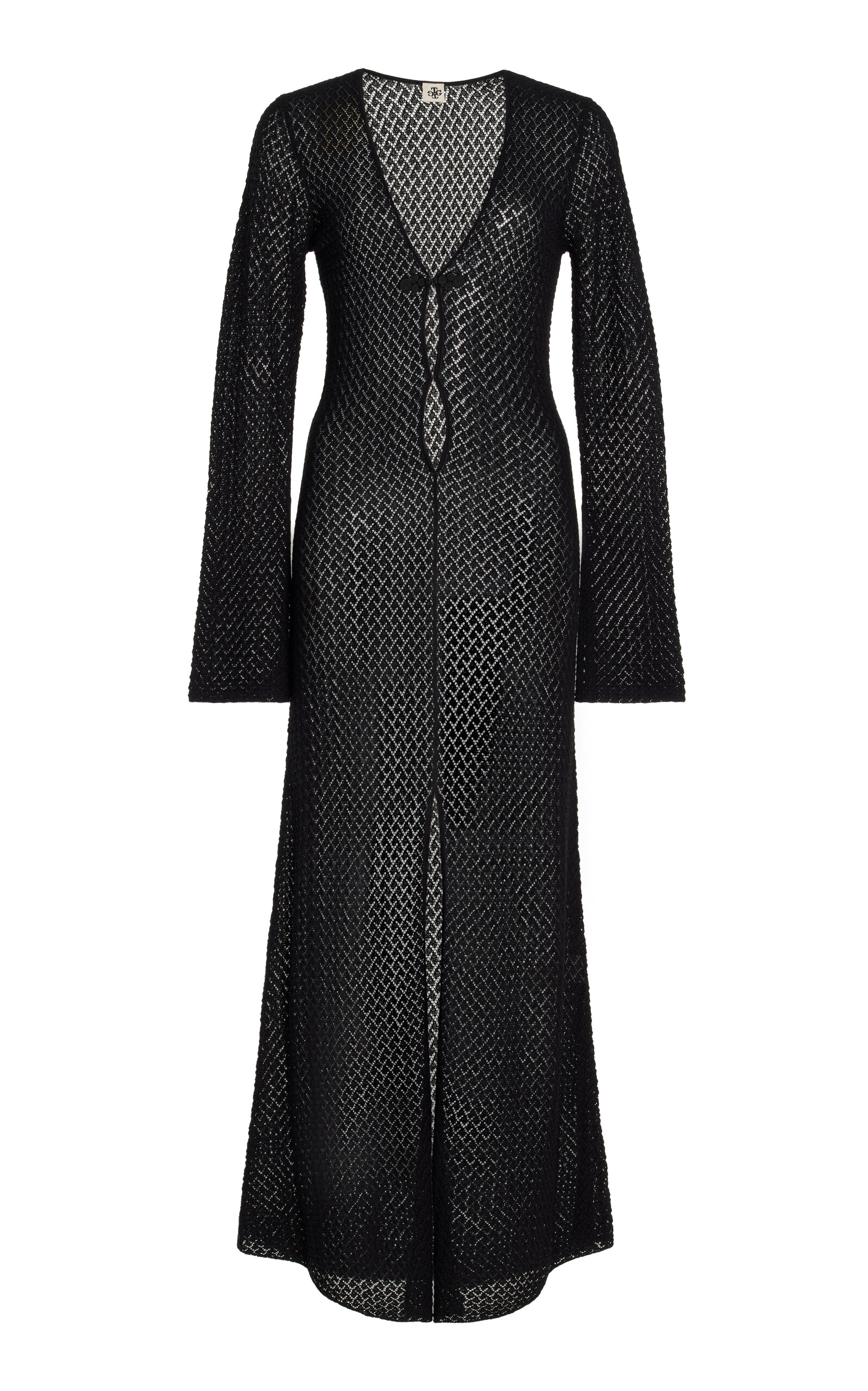 Tanzania Pointelle-Knit Organic Cotton Maxi Dress