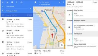 Google Maps public transit navigation