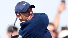 Rory McIlroy takes a shot at the Pebble Beach Pro-Am