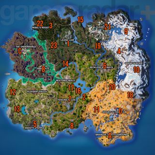 Fortnite Characters map for Season 2 of Chapter 5