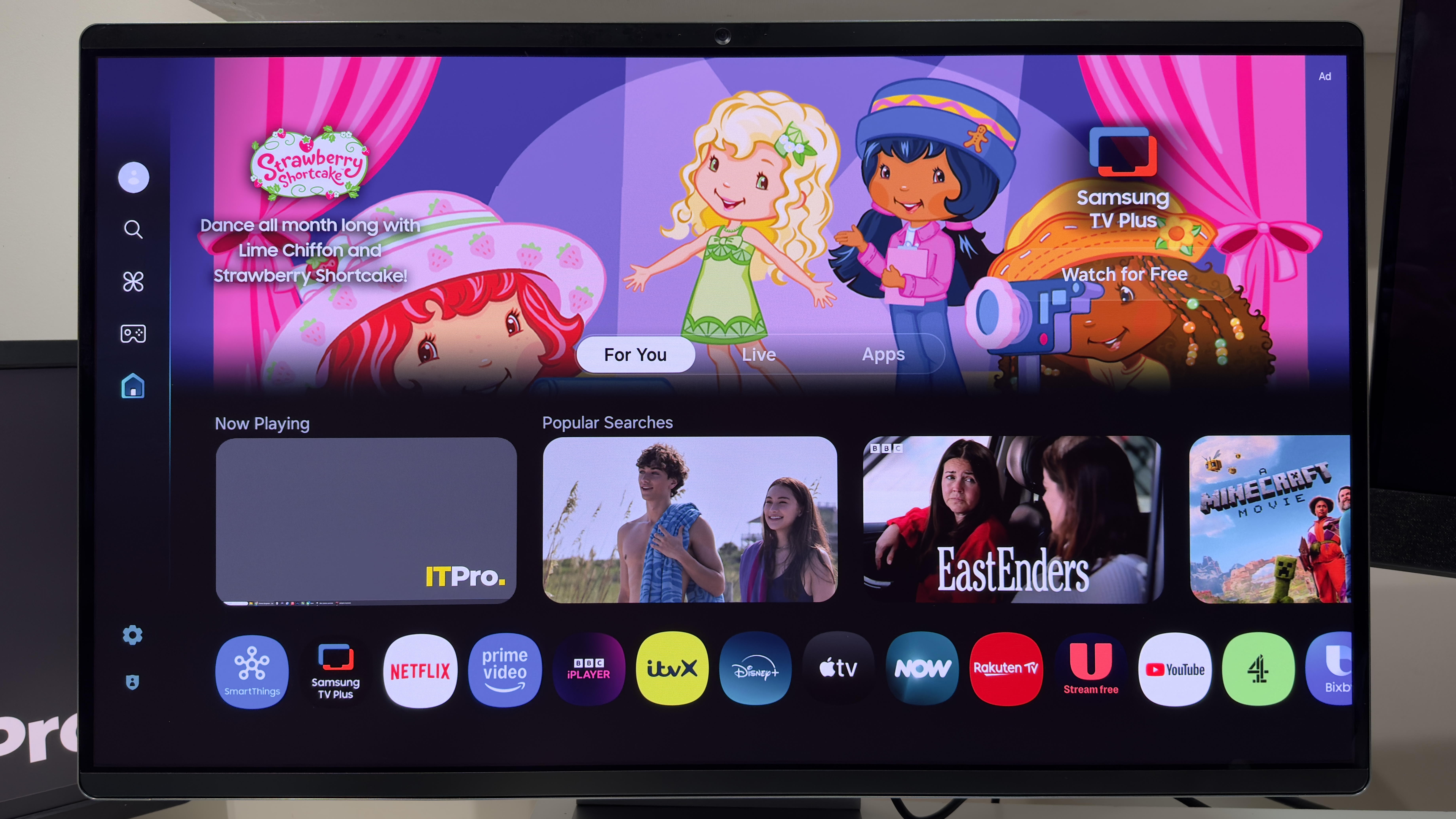 The Samsung Smart Monitor M90SF on a desk