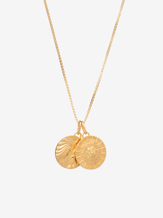 Zodiac Art Coin Duo Necklace