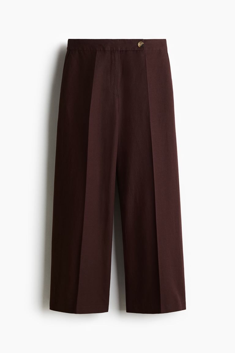 Tailored Linen-Blend Trousers