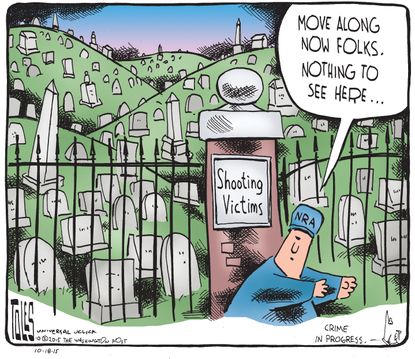 Editorial cartoon U.S. Guns shootings