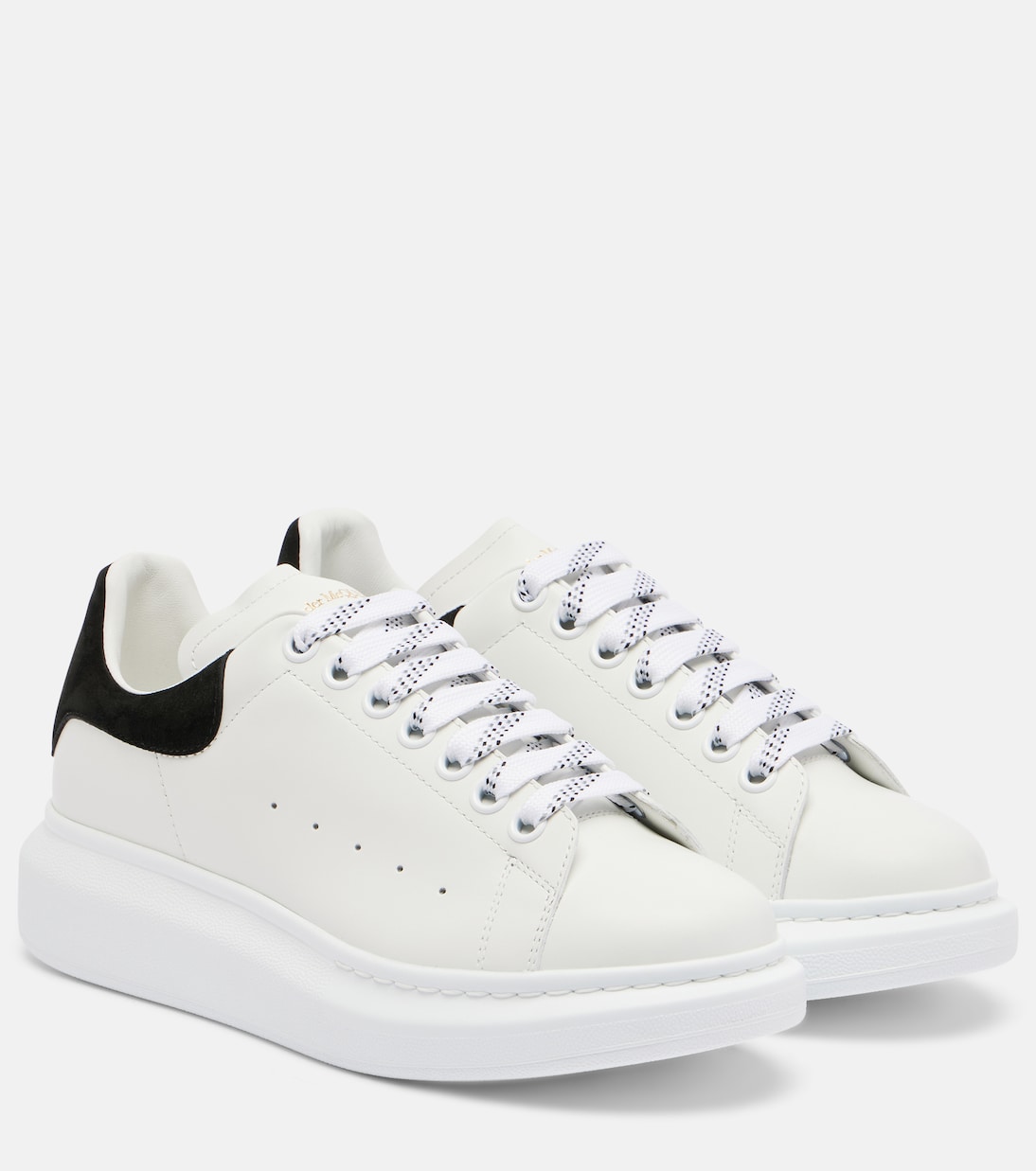 Oversized Leather Sneakers in White - Mc Queen