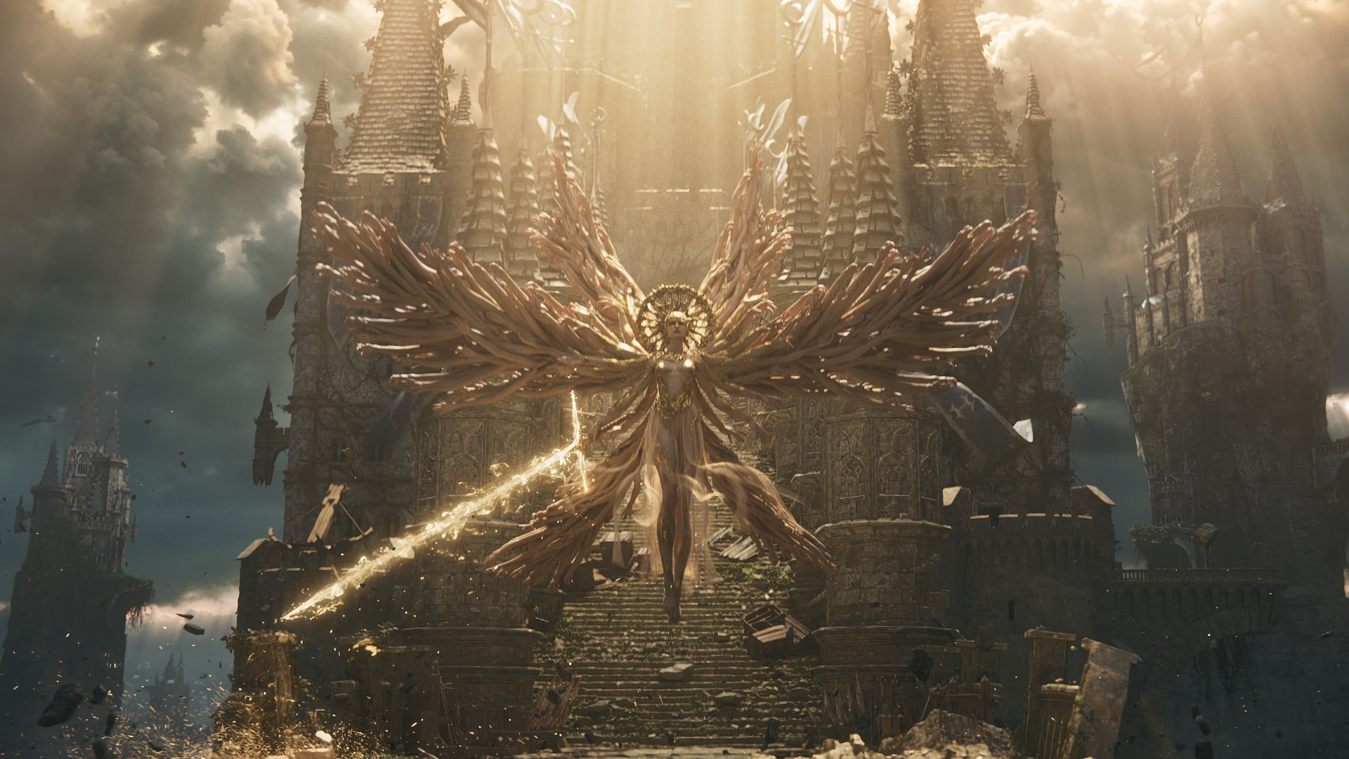Promotional screenshot of an angelic monster in Lords of the Fallen II