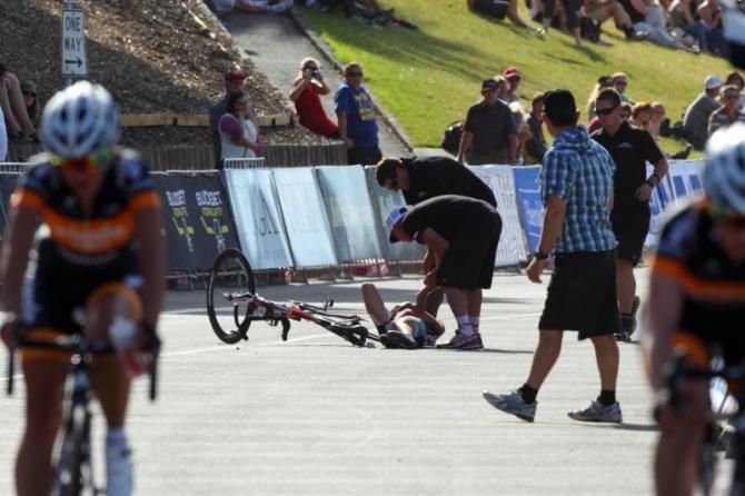 Sophie Williamson (Total Rush) was taken down in the final sprint