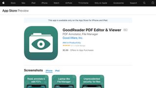 Appstore screenshot for GoodReader