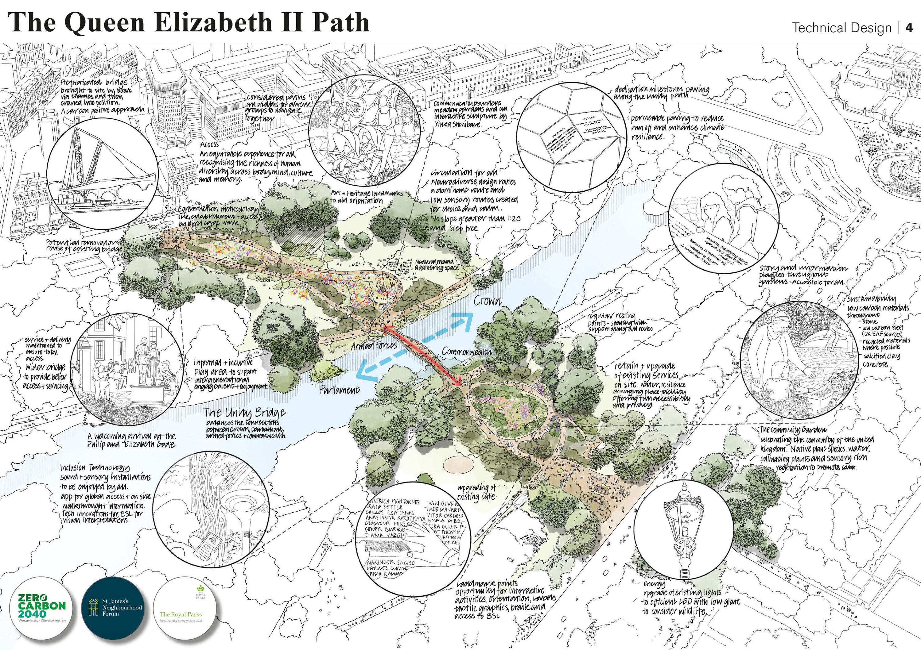 Design for the Queen Elizabeth II Memorial in St James's Park