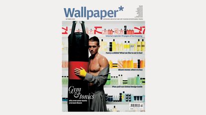 cover of wallpaper magazine featuring a boxer holding a punch bag