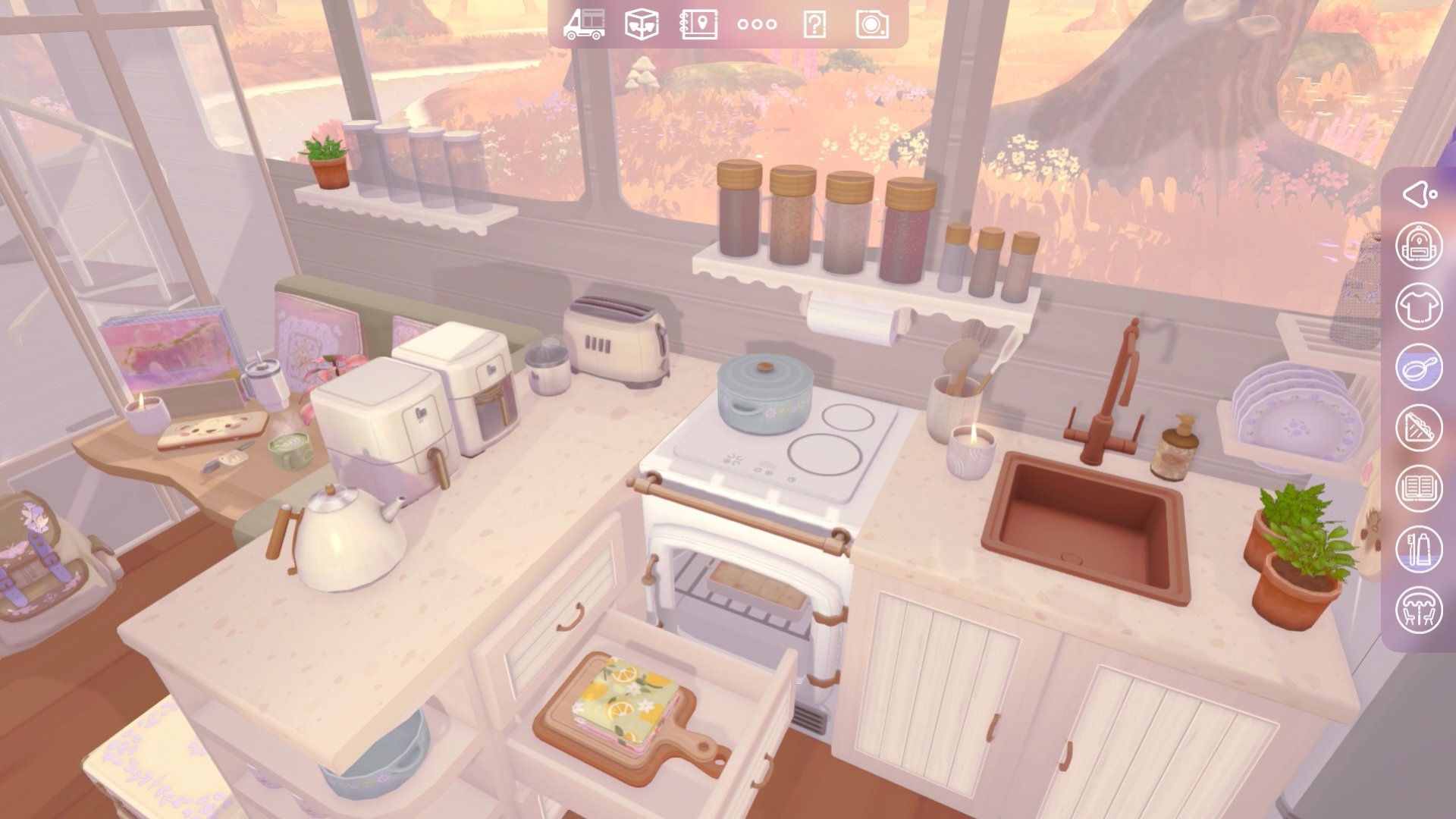 Camper Van: Make It Home showing a kitchen interior of a camper van