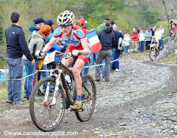 Catharine Pendrel puts in a big effort.