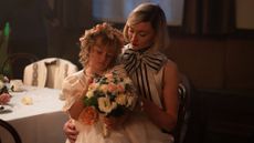 Sophie Turner as Joan Hannington and Mia Millichamp-Long as her daughter Kelly in episode 4 of ITV's Joan