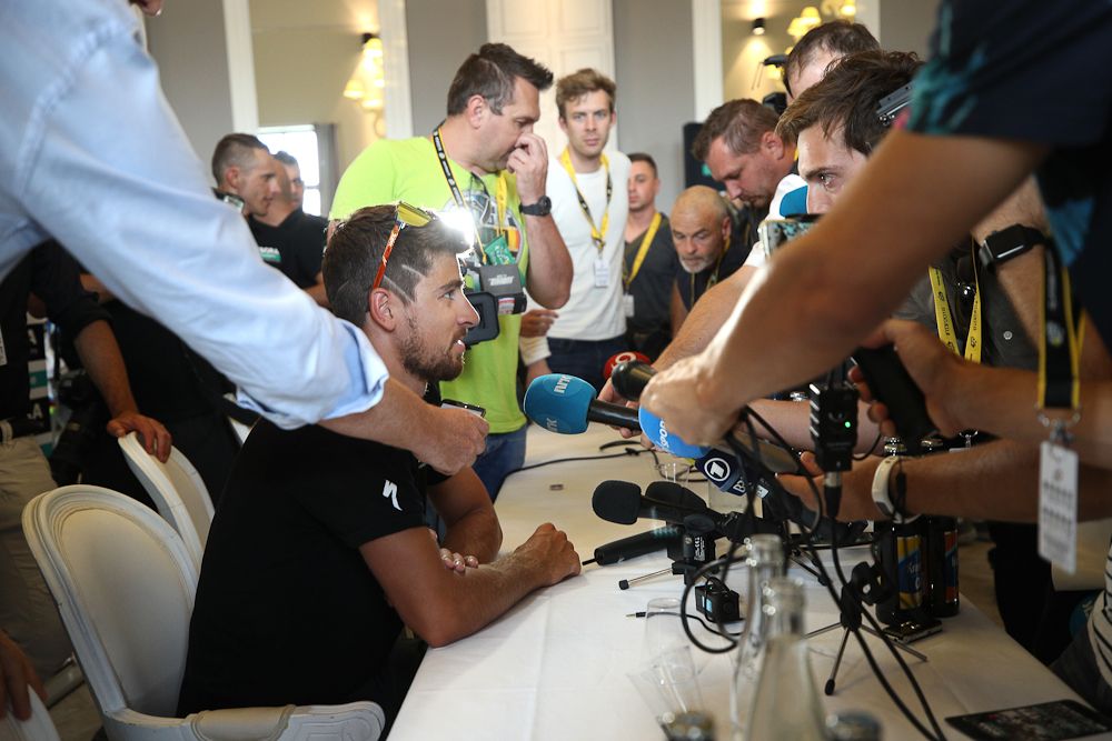 Peter Sagan always attracts the press